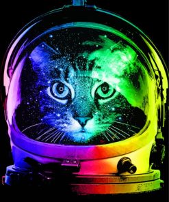 Colorful Astronaut Cat Diamond Paintings