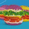 Colorful Burgers Diamond Paintings