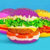 Colorful Burgers Diamond Paintings