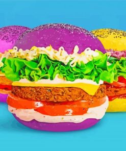 Colorful Burgers Diamond Paintings