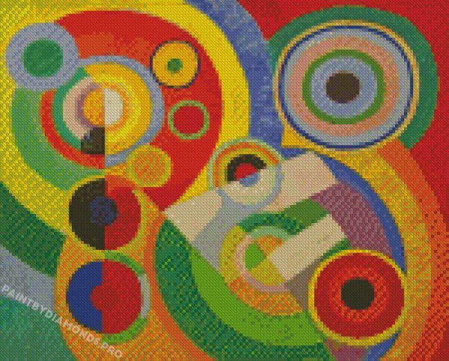 Colorful Delaunay Diamond Paintings