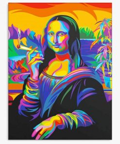 Colorful Mona Lisa Smoking Diamond Paintings