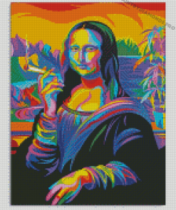 Colorful Mona Lisa Smoking Diamond Paintings