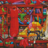 Colorful Sewing Shop Diamond Paintings