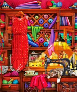 Colorful Sewing Shop Diamond Paintings