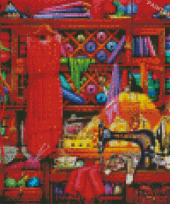 Colorful Sewing Shop Diamond Paintings