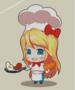 Cute Girl chef Diamond Paintings