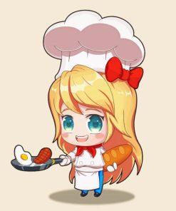 Cute Girl chef Diamond Paintings