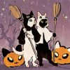 Cute Halloween Cats Diamond Paintings