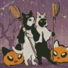 Cute Halloween Cats Diamond Paintings