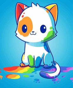 Cute Rainbow Cat Diamond Paintings