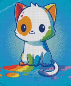 Cute Rainbow Cat Diamond Paintings