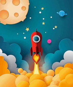 Cute Rocket Diamond Paintings