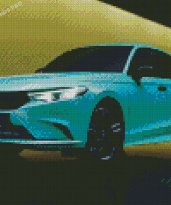 Cyan Honda Integra Diamond Painting