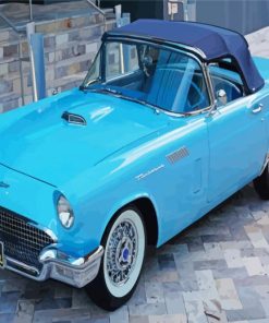 Cyan Tbird Car Diamond Paintings