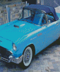 Cyan Tbird Car Diamond Paintings