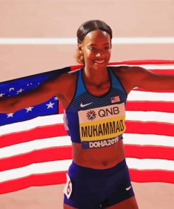 Dalilah Muhammad American Athlete Diamond Paintings