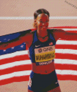 Dalilah Muhammad American Athlete Diamond Paintings