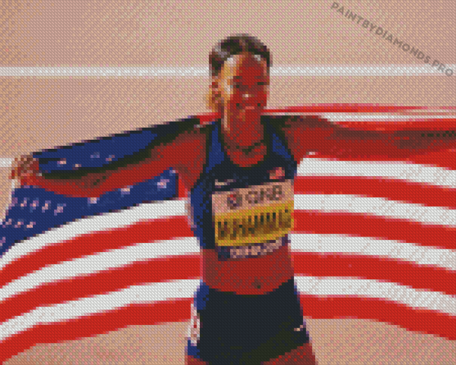 Dalilah Muhammad American Athlete Diamond Paintings