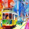 Electrico Portugal Illustration Diamond Paintings