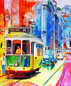 Electrico Portugal Illustration Diamond Paintings