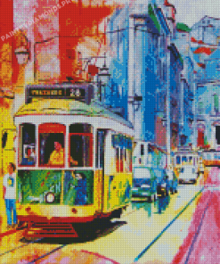 Electrico Portugal Illustration Diamond Paintings