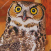 Fierce Owl Animal Diamond Paintings