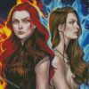 Fire And Sea Angel Sisters Diamond Paintings