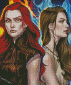 Fire And Sea Angel Sisters Diamond Paintings