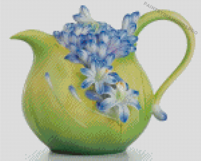 Flower And Teapot Diamond Paintings