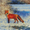 Fox In Snow Diamond Paintings