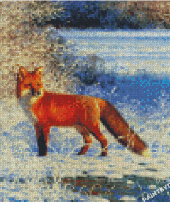 Fox In Snow Diamond Paintings