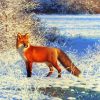 Fox In Snow Diamond Paintings