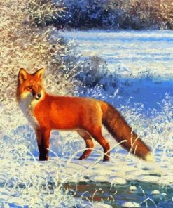 Fox In Snow Diamond Paintings