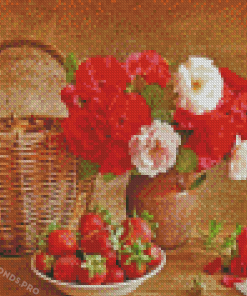 Fruits And Flowers Still Life Diamond Painting