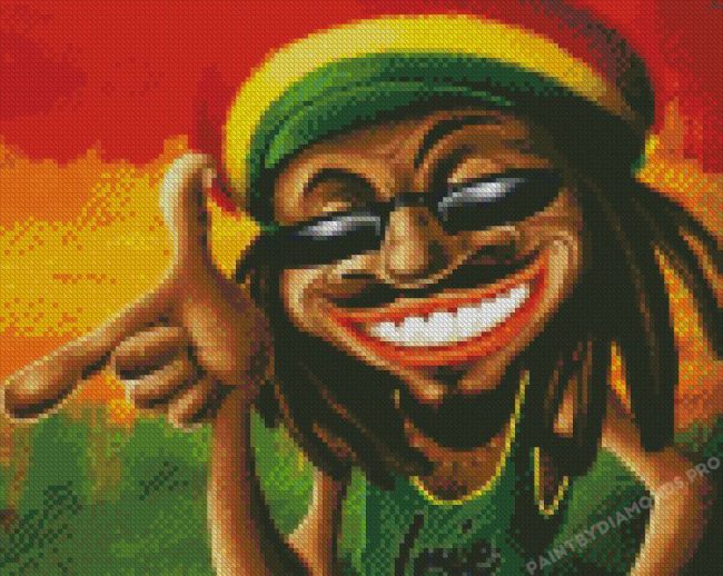 Funny Rasta Man Diamond Paintings