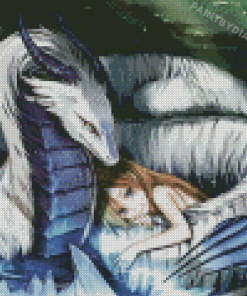 Girl Mythical Dragon Diamond Paintings