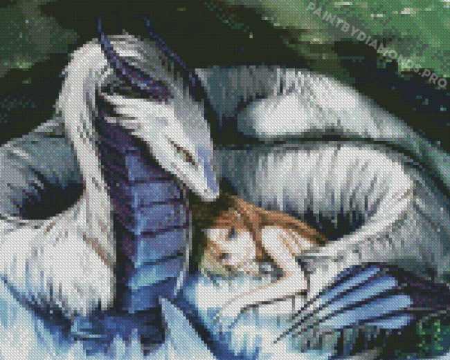 Girl Mythical Dragon Diamond Paintings