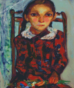 Girl With Flowers By Irma Stern Diamond Painting