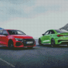 Green And Red Audi RS3 Diamond Paintings