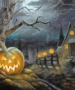 Halloween Home Landscape Diamond Paintings