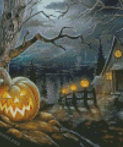 Halloween Home Landscape Diamond Paintings