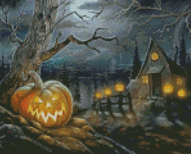 Halloween Home Landscape Diamond Paintings