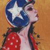 Helmet Lady By Brian Viveros Diamond Paintings