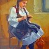 Knitting Woman Diamond Paintings