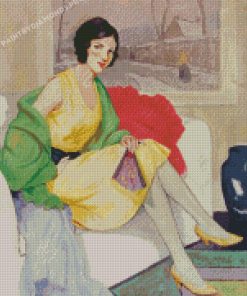 Lady By George Telfer Bear Diamond Paintings