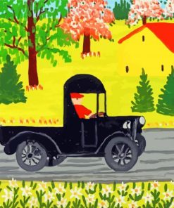 Man Driving by Maud Lewis Diamond Paintings