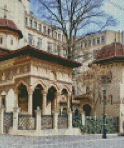 Mini Bucharest Monastery Church Diamond Painting