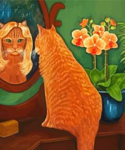 Mirror Cat Diamond Paintings