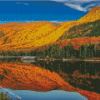 New England In The Fall Landscape Reflection Diamond Paintings